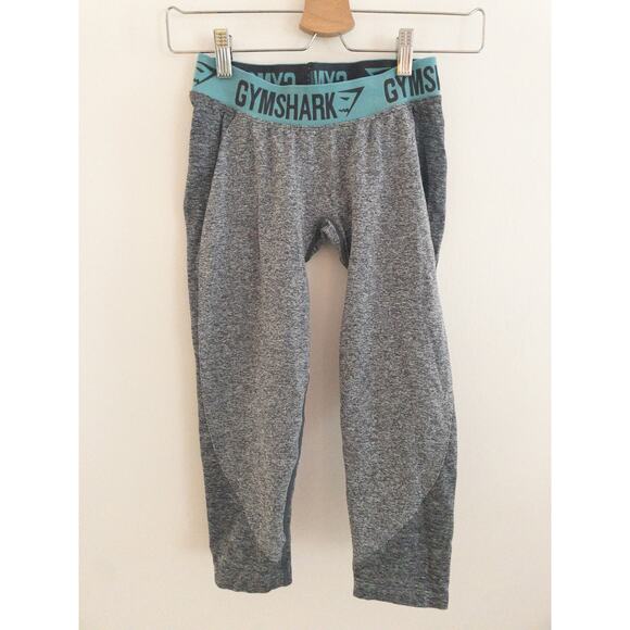 Gymshark Dry Flex Leggings Seamless Cropped Length Logo Waistband Size Small - Picture 1 of 5